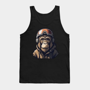 Monkey Wear Winter Sport. Tank Top